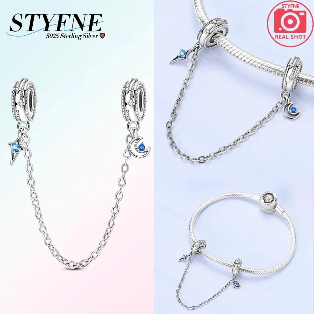 Original 100% Copper Clasp Clip Bead Star Moon Safety Chain Fit Original Bracelet Diy Jewelry Making Women Gift