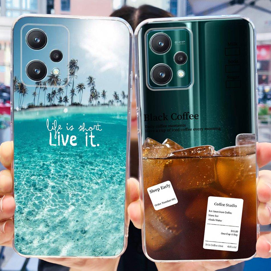 For Realme 9 Pro 5G Phone Case Realme 9Pro RMX3471 RMX3472 Elegant Printing Soft Silicone TPU Back Cover