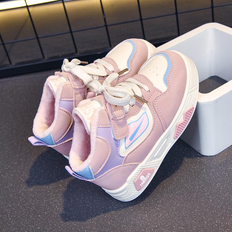 2025 Unisex Kids' Korean-Style Winter Skate Shoes | Toddler Warm Two-Layer Thick Soles | Casual Children's Fashion