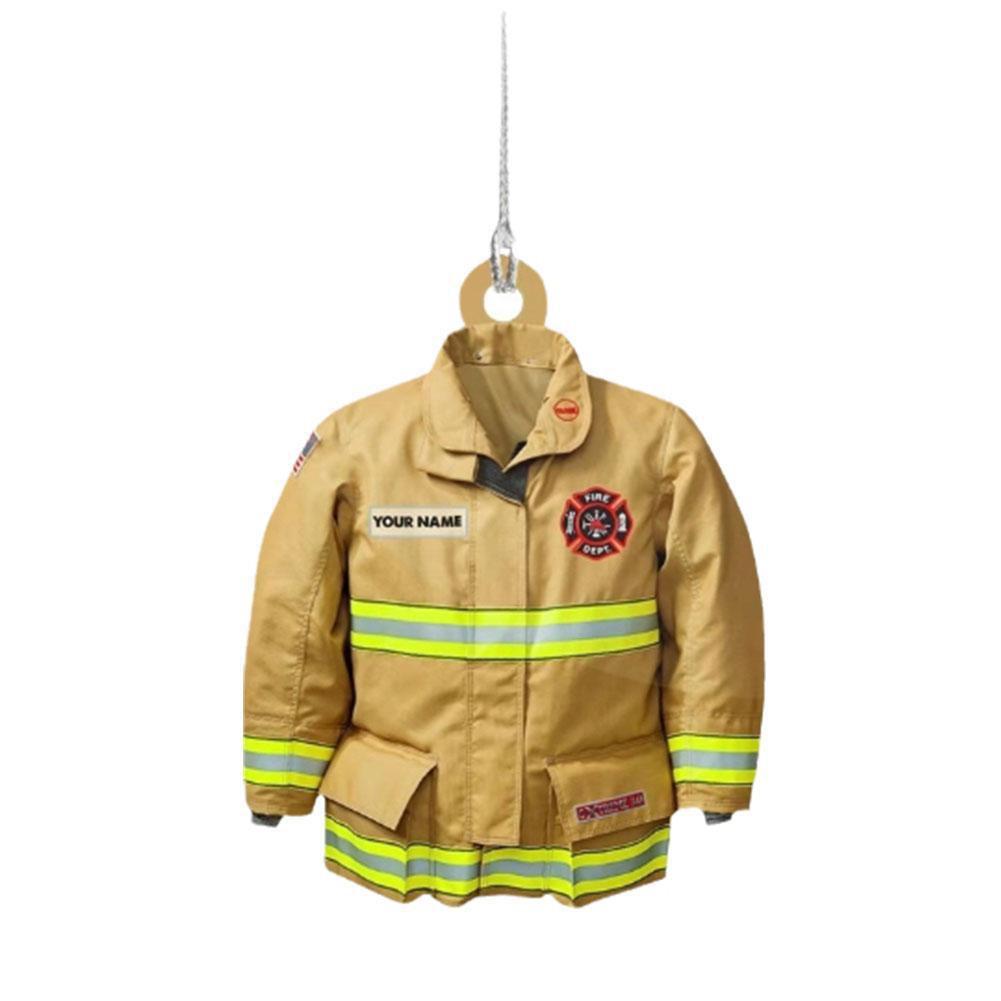 Firefighter Christmas Tree Acrylic Ornament: Commemorative Hanging Decoration Gift