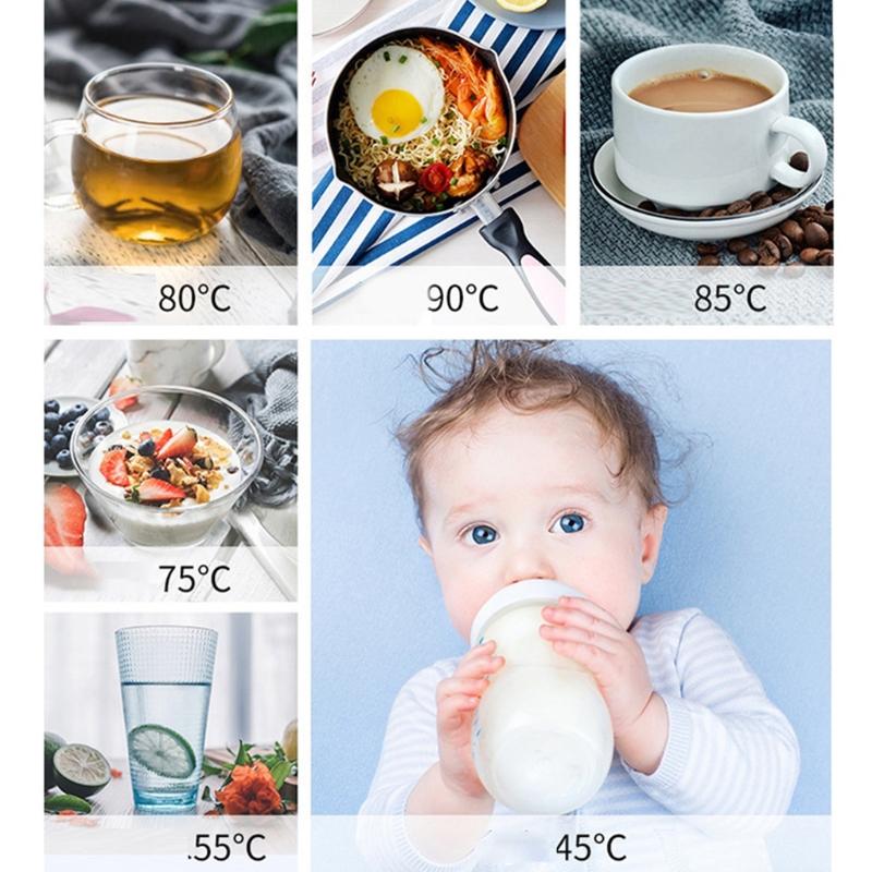 Portable Car Heating Cup Stainless Steel Water Warmer Bottle Car Kettle Coffee Mug LCD Display Temperature 400ML Durable