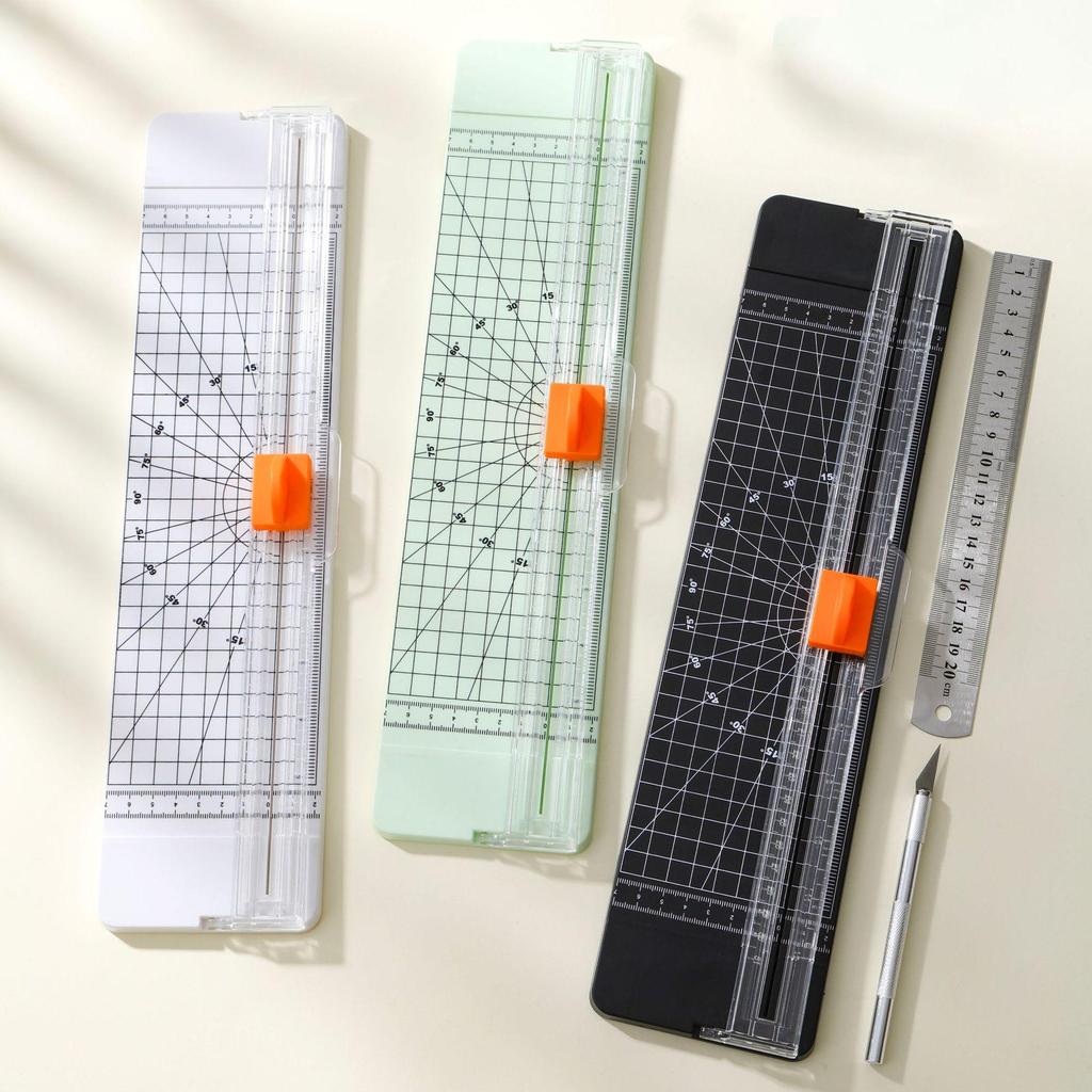 Dual Blade Portable Paper Cutter - Durable Sharp Craft & Office Knife for Students and Artists