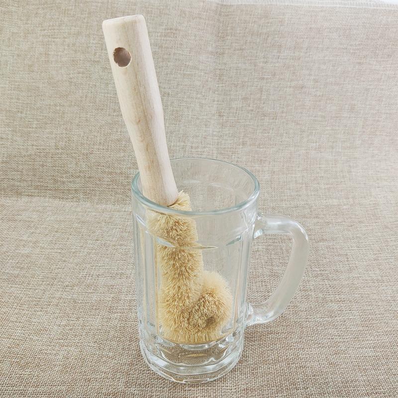 Kitchen Cleaning Brush Natural Coir Brush Hemp Fiber Non-stick Skillet Brush Oil Degreasing Dish Washing Cup Pot Brush