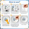 12 Sheets 12 Style PVC Stickers Heat Transfer Film for Window Decoration Mixed Shapes 140x140mm 1 sheet/style