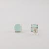 Aqua Chalcedony Gemstone 925 Sterling Silver Handmade Jewelry Designer Studs Earring 1" For Gift EE-181-18