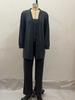 2023 Women's Long-Sleeve Solid Color Knitted Three-Piece Suit