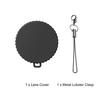 For DJI Osmo Action 6 PULUZ Silicone Lens Cap with Strap (Black)