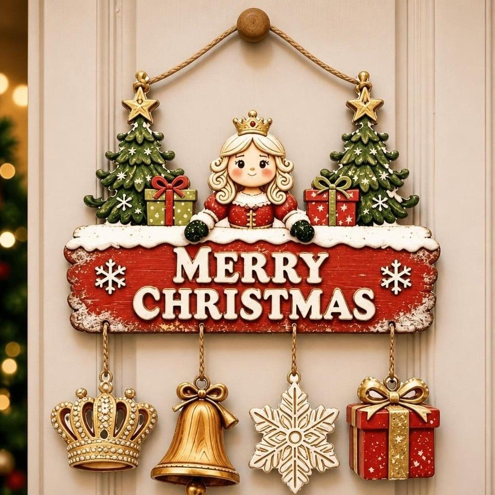 Reindeer Christmas Door Hanging Santa Claus Xmas Wall-mounted Pendants  Wall Decor