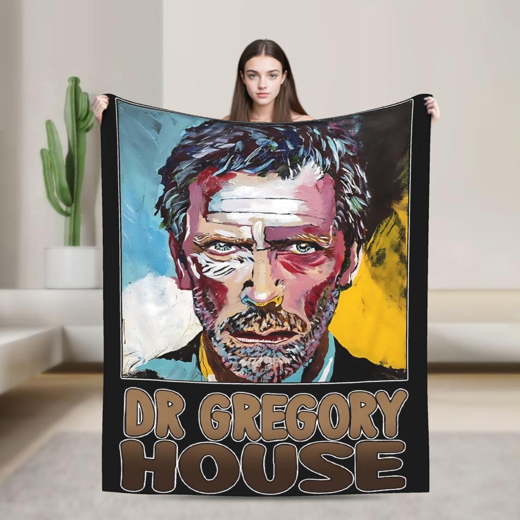 Dr Gregory House Blanket Decorative Flannel Throw Blanket For Couch Chair Super Warm Ized Quality Bedspread
