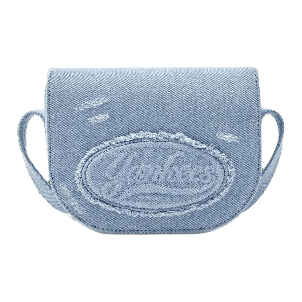 

MLB New York Yankees Engraved Vintage Twill Cotton Shoulder Bag Women Bags Blue 3ACRVD15N-50BLL Blue