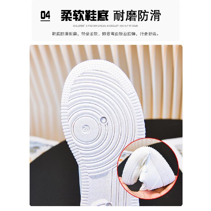 Dětské bílé boty Jarní a podzimní Nové Měkká podrážka Nízké Jednoduché boty Dívčí boty Střední a Velké Dětské Ležérní Tenisky Chlapecké boty