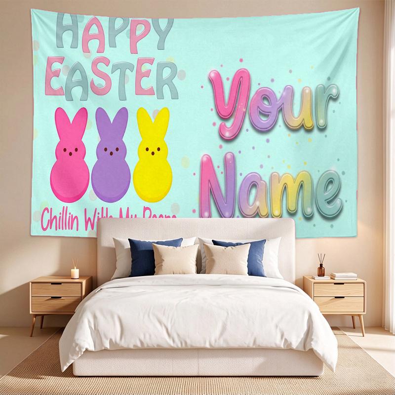 Peeps (5) Custom Name Tapestry Wall Hanging Tapestry Wall Art Decor for Bedroom Living Room