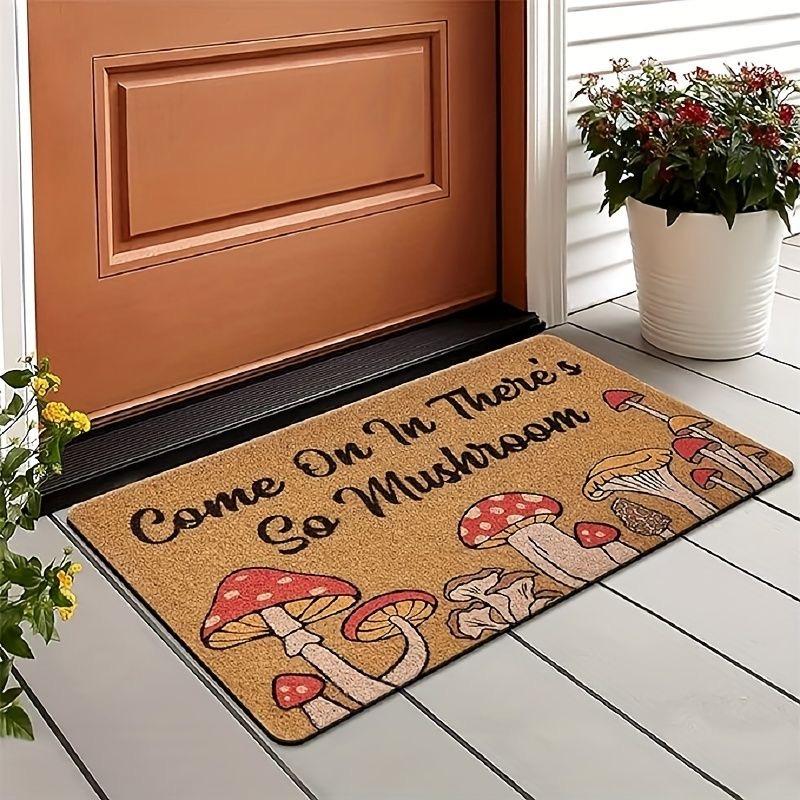 

American Cute Mushroom Floor Mat Home Decoration Kitchen Wear-Resistant Carpet Indoor And Outdoor Welcome Door Mat 40x60cm 16x24inch