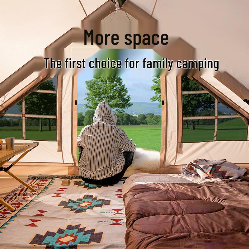 Automatic Two-in-One Inflatable Camping Tent with Awning