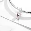 Copper Cute Pink Dog Shiny Crown Charms Beads Fit Diy Bracelet Necklace Making Gift Of High Quality Jewelry