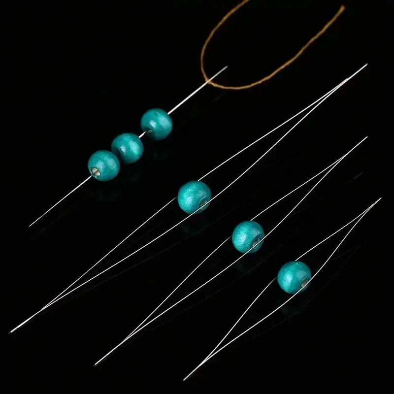 10/S Beading Needles Seed Beads Needles Big Eye Diy Beaded Collapsible Beading Pins Open Needles For Jewelry Making Tools