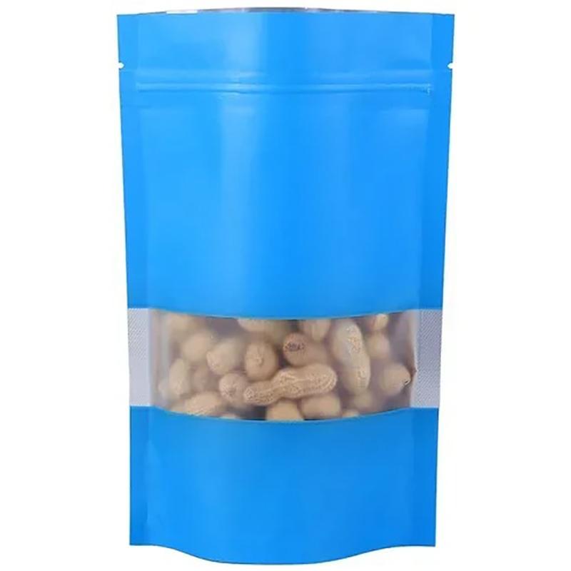 100 st Färgade Självbärande Självtätande Påsar Aluminiumfolie Förseglad Kex Blomma Te Förseglad Ficka Godis Ansiktsmask Gåva Fönsterpåsar