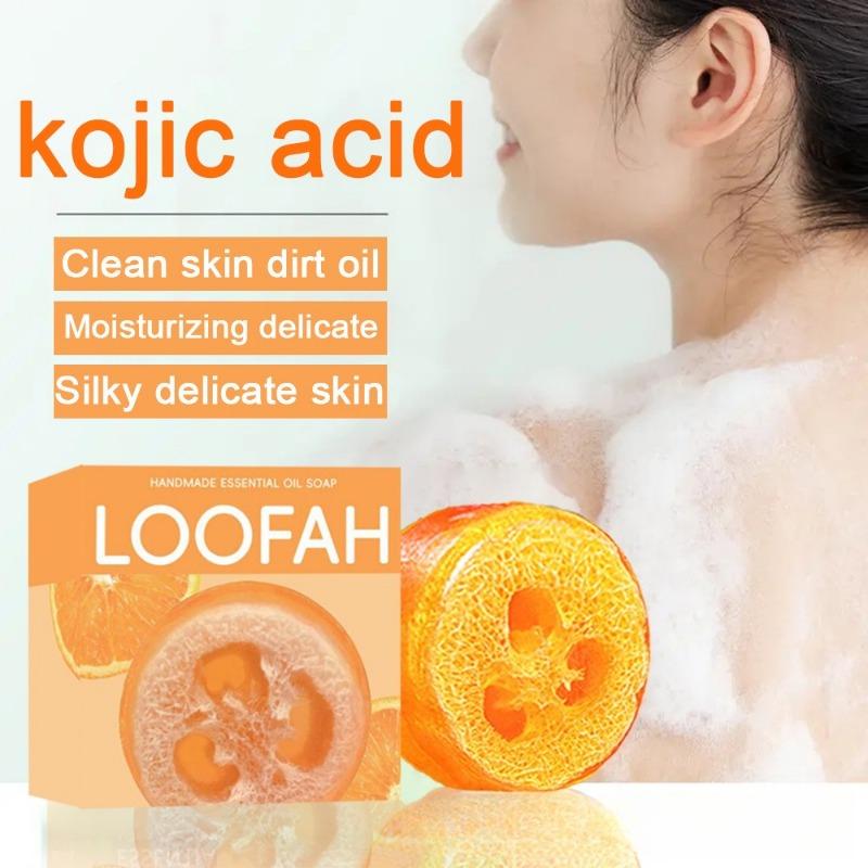 1PC soap loofah soap essential oil soap turmeric soap bath soap handmade soap koji acid lemon soap