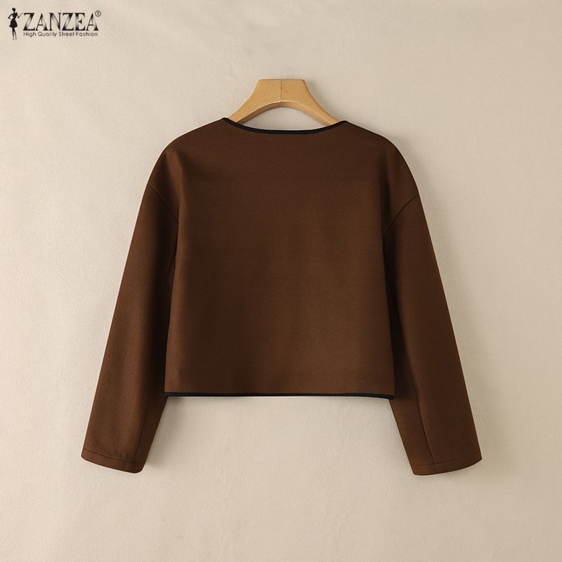 ZANZEA Damski wiosenny casualowy kardigan z długim rękawem