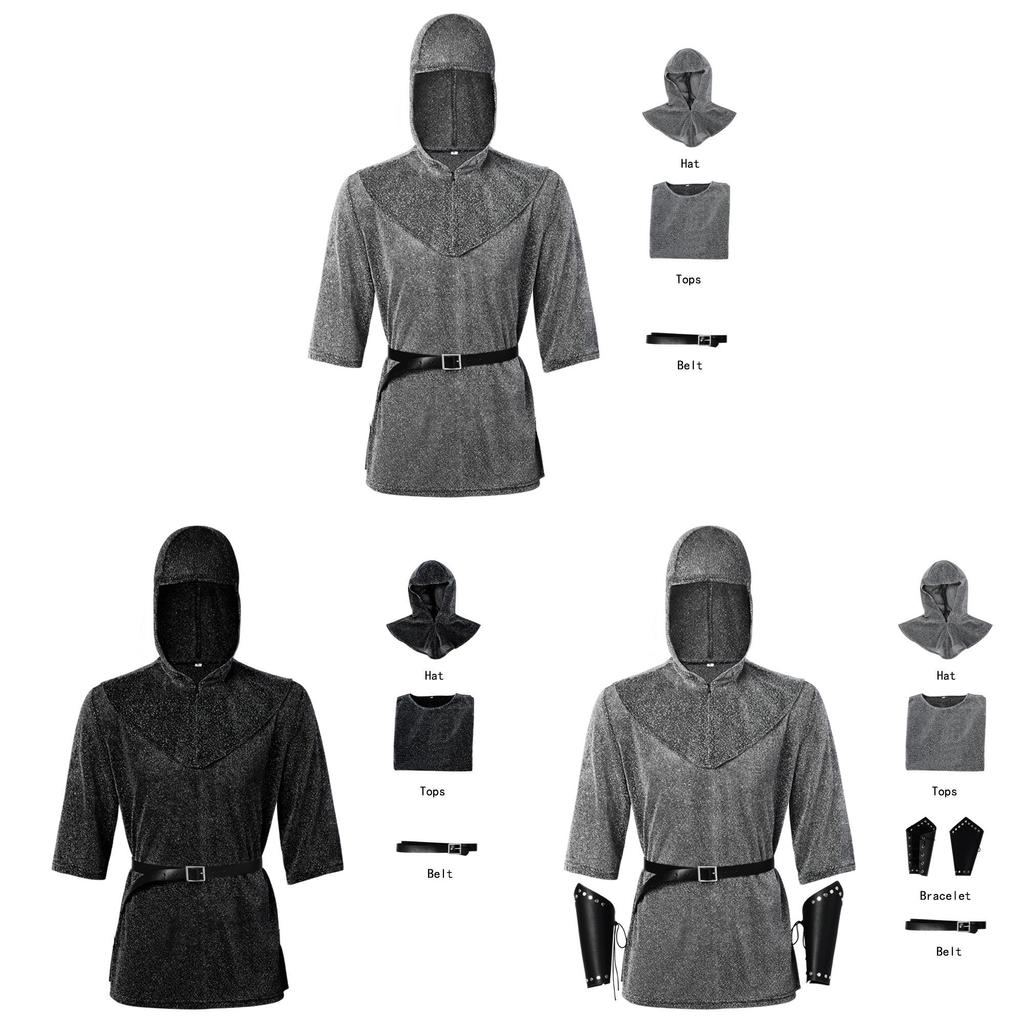 Medieval Knight Cosplay Outfit With Recycled Fiber Material For Costume Parties And Theatrical Events