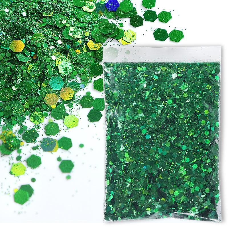 50G Glitter Mixed Hexagon Colorful Sequin Powder DIY Handmade Jewelry Epoxy Resin Making For Mold Nails Craft Accessories