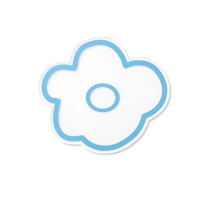 Sous-verre Fleur Acrylique Isolation Thermique Mignonne Fleur Transparent Stable Antidérapant Sous-verres Acryliques Bleu