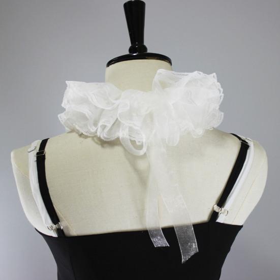 Fake Collar Round-Neck Sweatshirts Tops False Collar Lace Closure Halloween Masquerade Shirt Neckline Enhancer