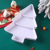 Creative Christmas Tree Snack and Candy Storage Plate - Plastic, Multi-section for Dried Fruits & Seeds  