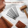 10 Pcs Round Hollow Punch Set 0.5mm-5.0mm Punch Tool Kit  Leathercraft & DIY Crafting