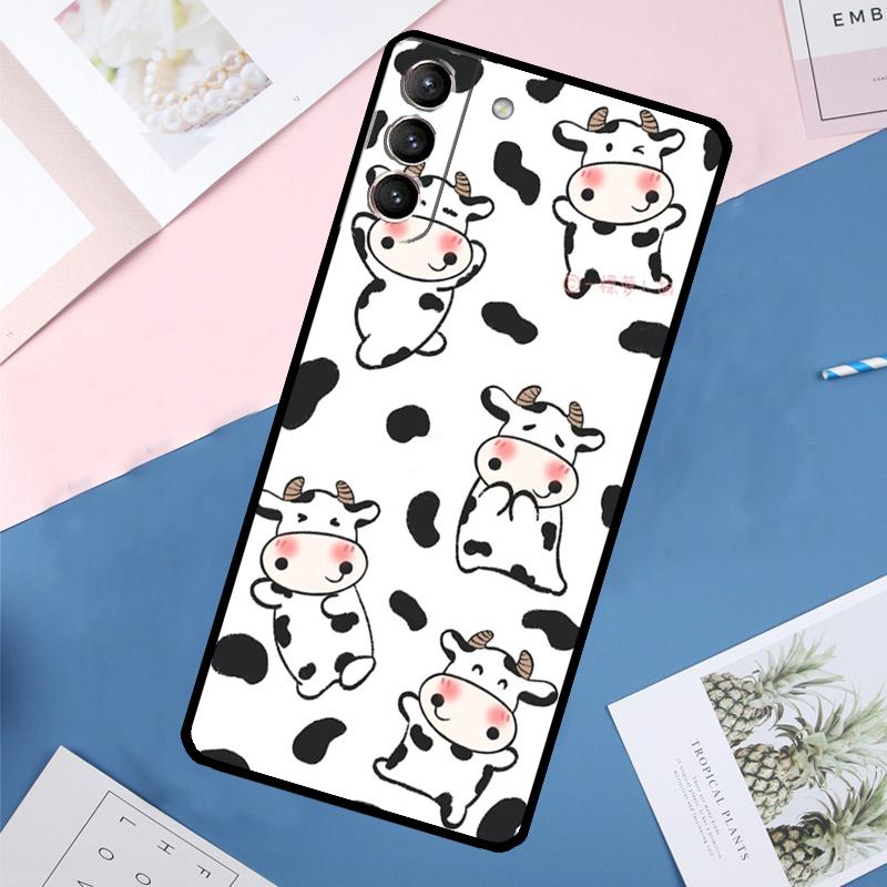 

Milk Cow Skin Print Luxury Case For Samsung Galaxy S25 Ultra S21 S22 S23 S24 Ultra S9 S10 Plus S20 FE S25 FE Back Cover Galaxy S23