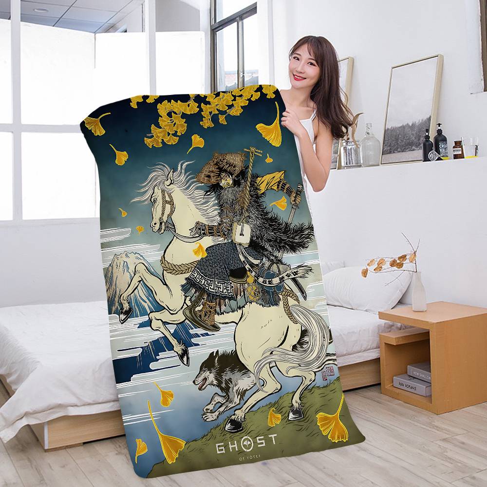 Game G-ghost Of Y-yotei Bath Towel Microfiber Soft Water Absorbing Breathable For Girl Kids Decorative Cartoon Beach Towel