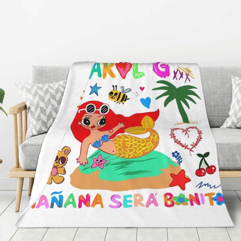 Custom Manana Sera Bonito Karol G Blanket Warm Fleece Soft Flannel Throw Blankets for Bed Couch Home Autumn