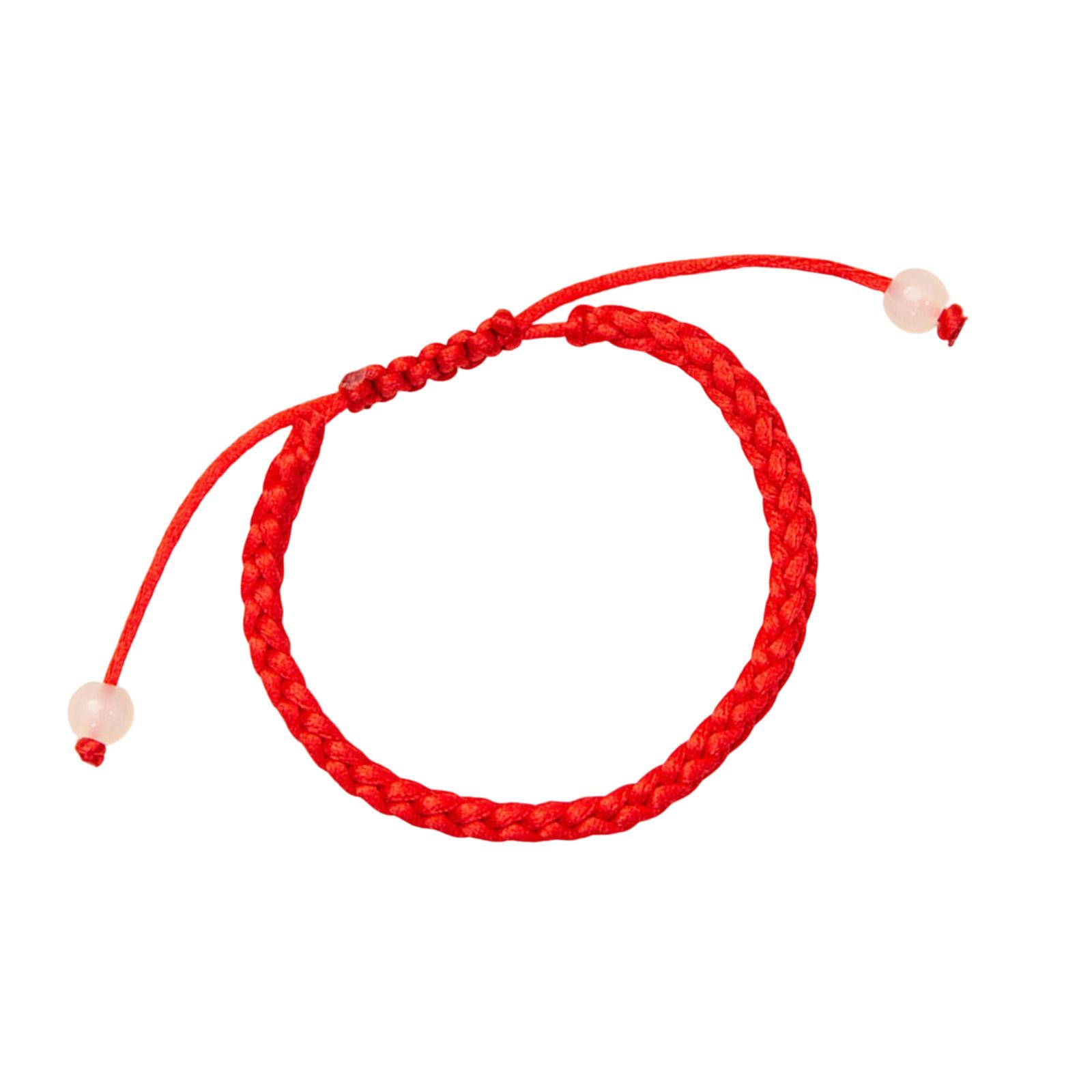 

Регулируемый плетеный браслет из хлопковой нити для культурного праздника и повседневной стильной носки красный