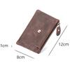 Men's and Women's Coin Purse Short Zipper Horizontal Models First-layer Cowhide  Crazy Horse Leather Fashion Driver's License Mini