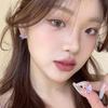 S925 Silver Needle Luxury Transparent Butterfly Stud Earrings for Women’s Summer Elegance