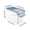 Rice Storage Container 10kg with Visible Window and Pulley for Home Kitchen Thick Rice Storage Box Large Capacity Grain Box D57B