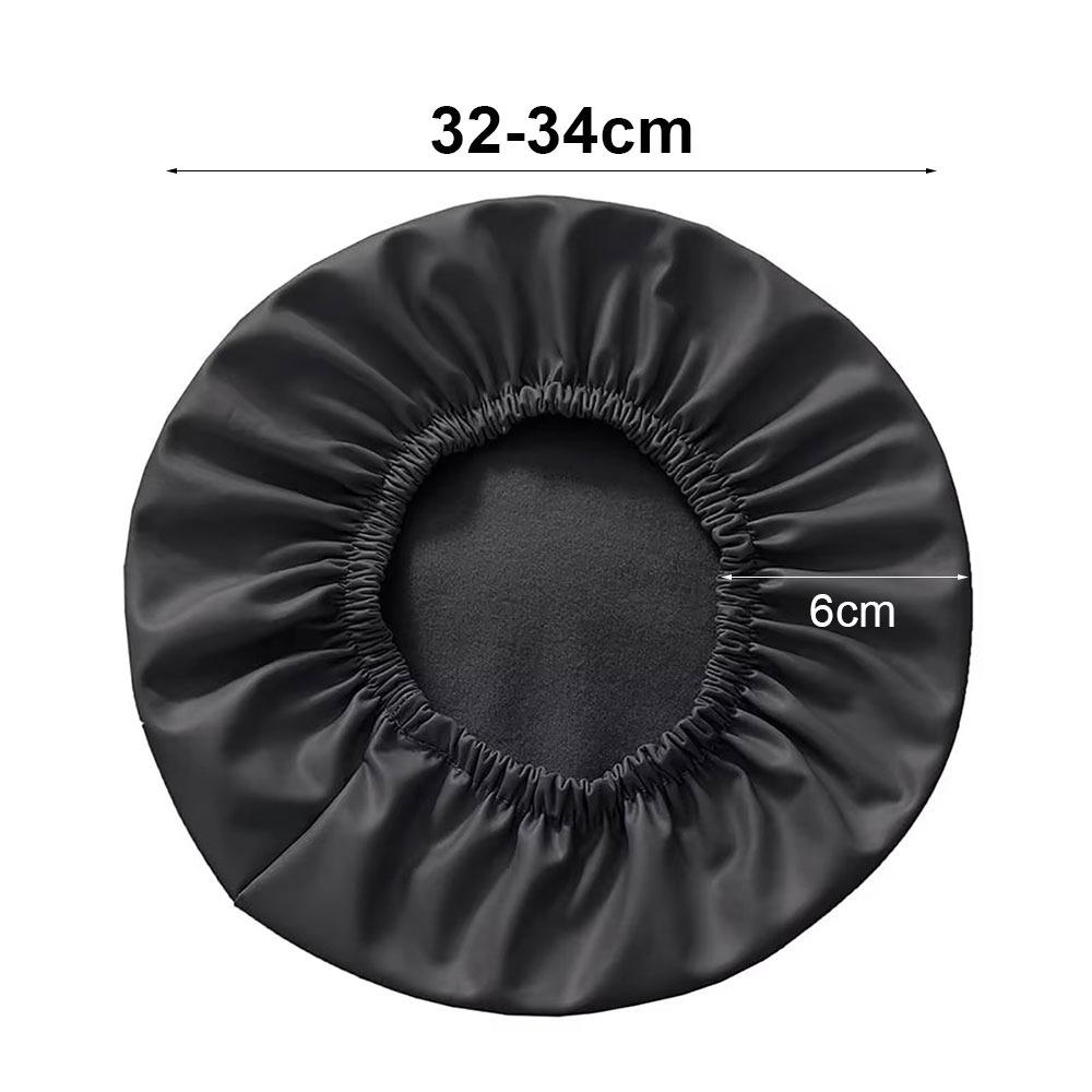 

1Pcs PU Leather Chair Seat Cover Waterproof Slipcover Round Chair Cover with Elastic Bands 28-40cm Stool Seat Cushion Cover