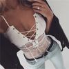 Sexy Lace See-through Seductive Camisole V-neck Hollow-out One-piece Tight Erotic Lingerie Can Be Worn Outside