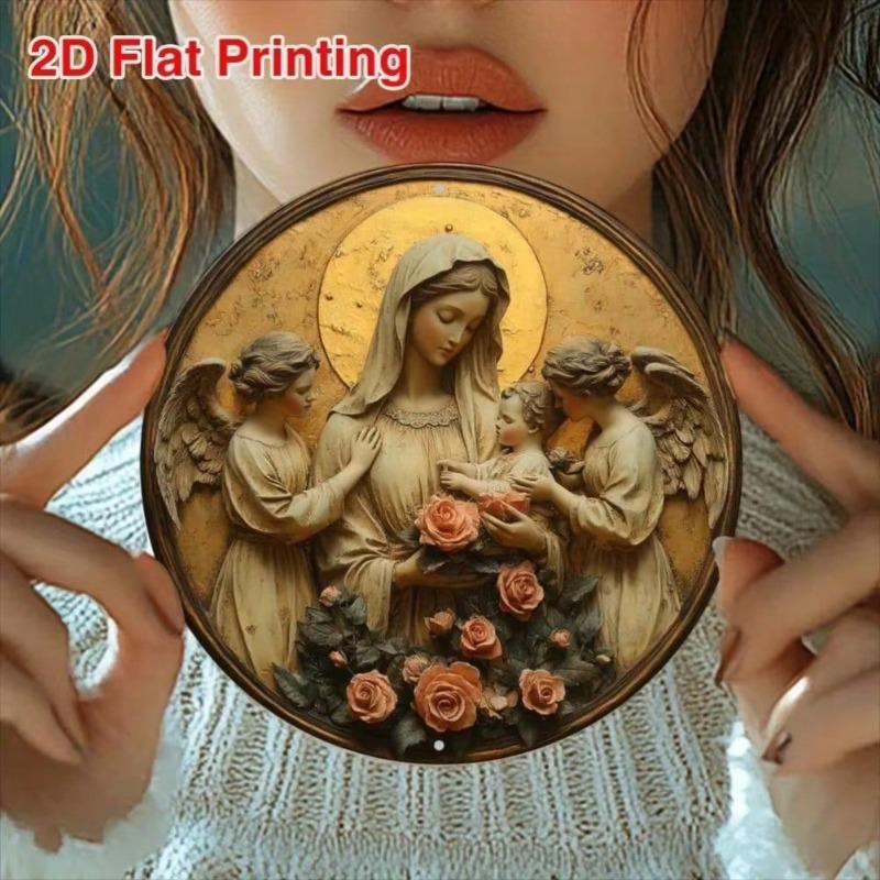Virgin Mary and Child Metal Wall Art Home Decor Mother's Day Gift