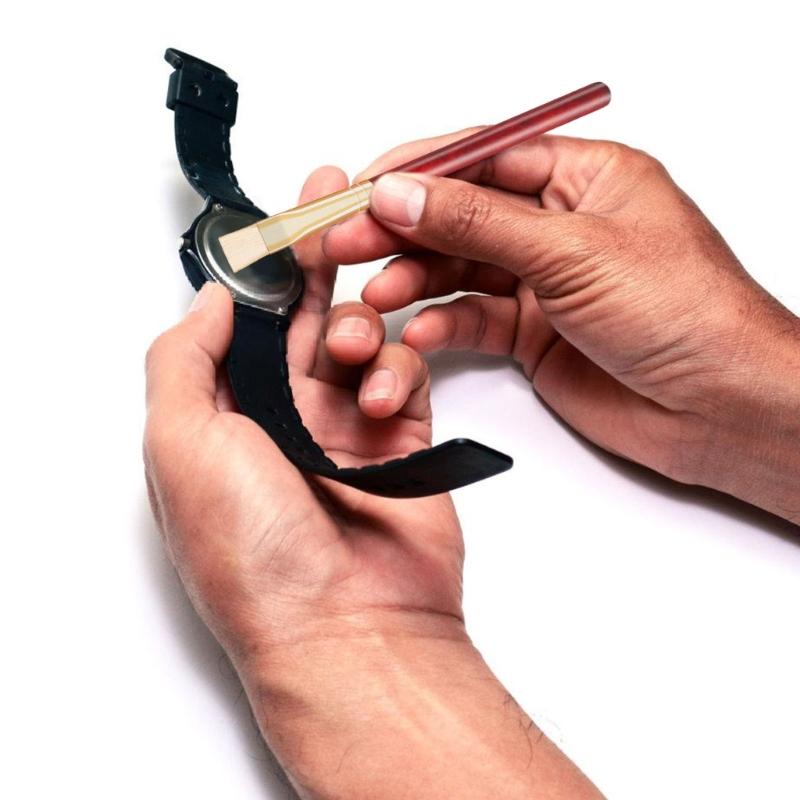 Exclusive 3 in 1 Cleaning Brushes for Mechanical Movement Horology Maintenance Crafted from Metal Wood & Natural Fibers