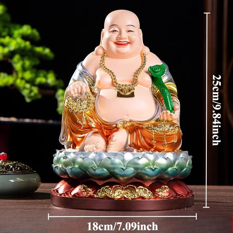 Harz Maitreya Buddha Statue Chinesischer Stil Buddha Statue Ornament Haushalt Verehrte Statue Heimdekoration Wohnzimmer Dekoration