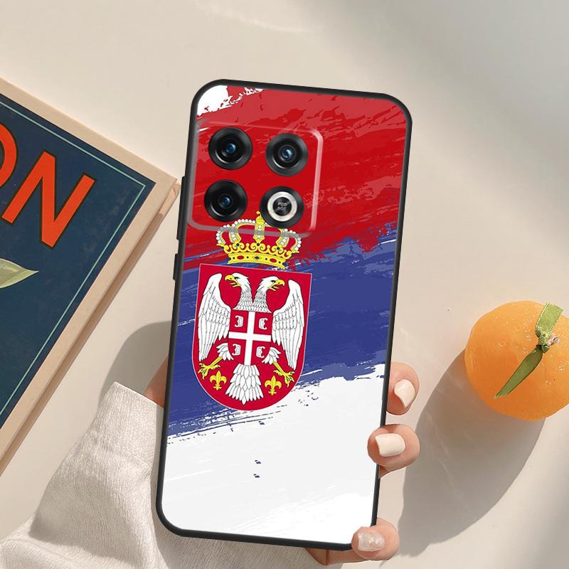 Flag of Serbia Serbian Case For OnePlus 15 13 12 11 13R 12R 10T 8T 13T OnePlus Nord 5 CE 3 2 4 Lite N20 N30 Cover