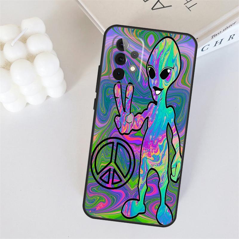 Psychedelic Art Peace For Samsung Galaxy A55 A35 A15 A36 A56 A26 A16 A22 A32 A52 A54 A34 A53 A33 A13 A06 A05 Case