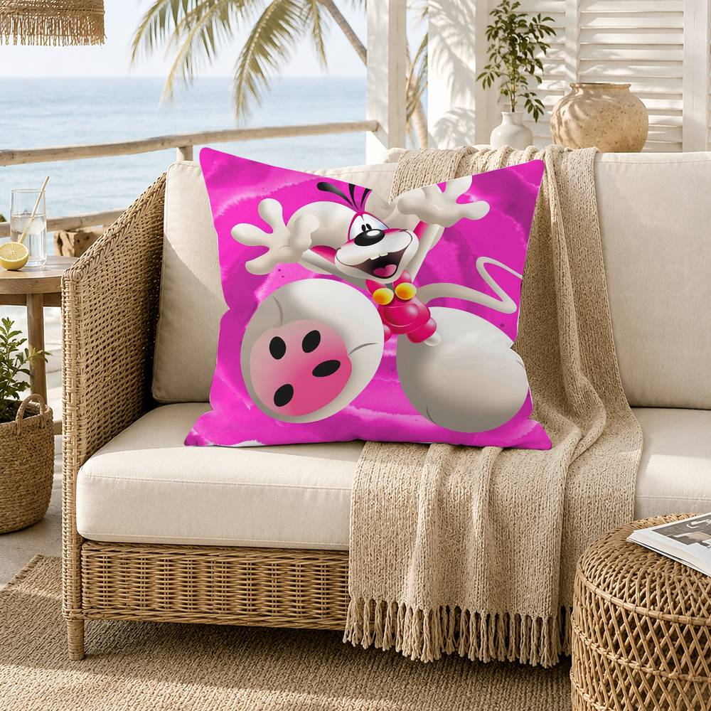 Cartoon Diddl Mouse Pillow Case for Sofa Living Room Home Office Decor Protective Cover