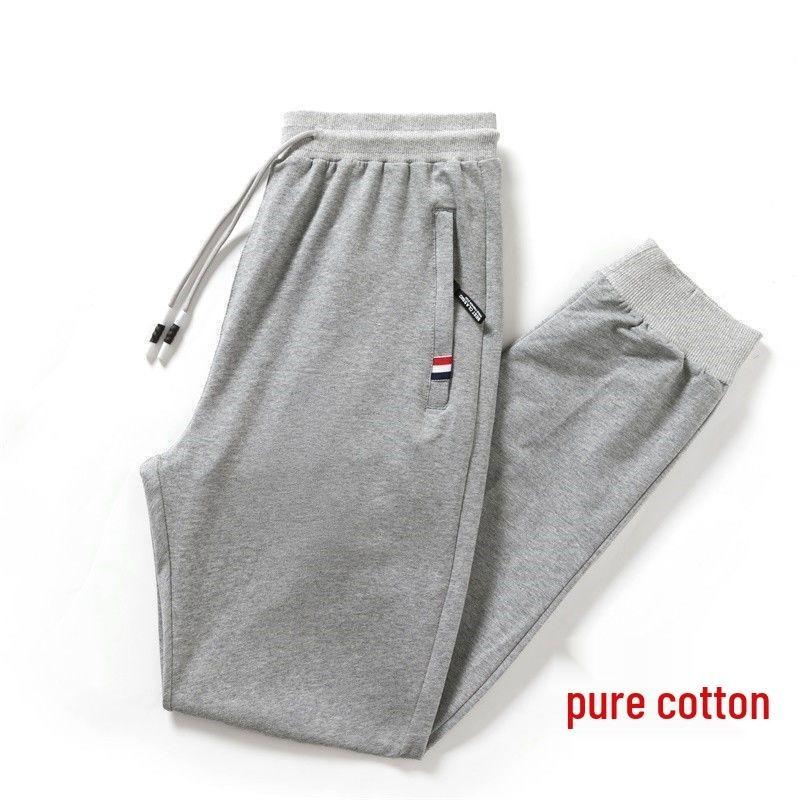 Men's Autumn/Winter Thickened Cotton Straight-Leg Sweatpants - Loose Fit, Plus Size, Casual Trousers