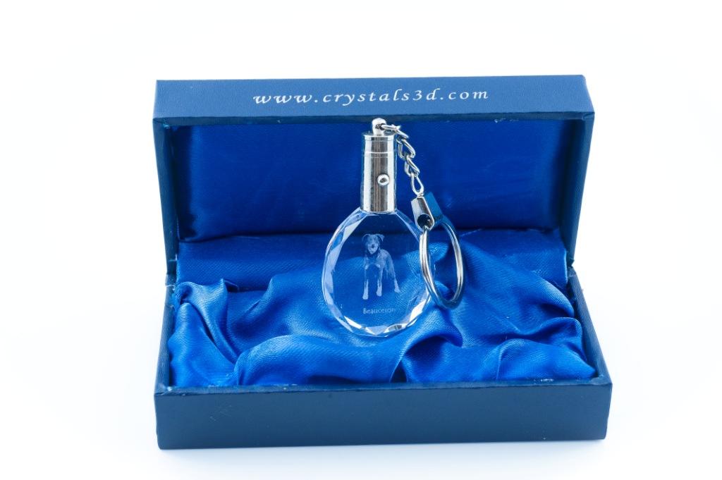 Berger de Beauce, Beauceron, Beauce-Schäferhund - Anhänger mit Hundefoto, Kristall-Schlüsselring in Geschenkbox, ein einzigartiges Geschenk von Art-Dog