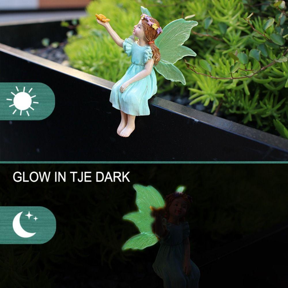 Resin Fairy Garden Figurines Creative Micro Landscape Crafts Fairy Statue  Flower Pot