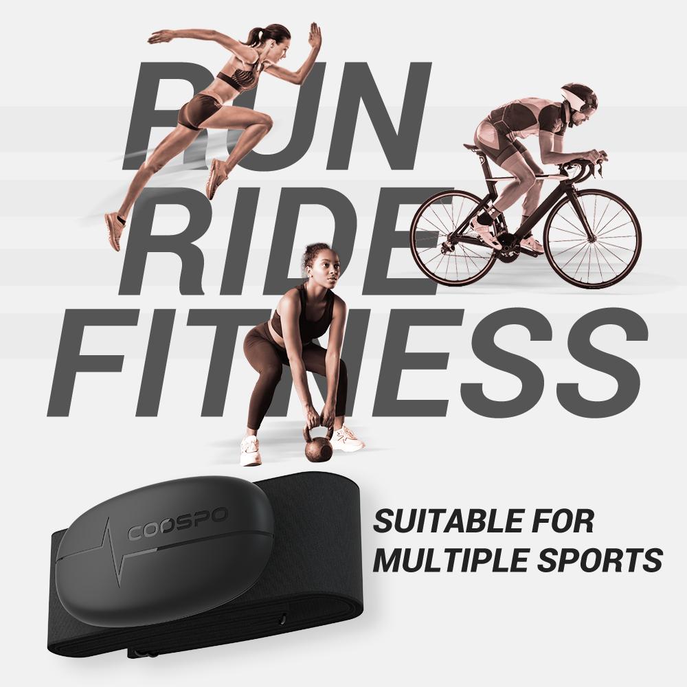 COOSPO H6/H9Z Fascia Monitor Cardiaco da Petto Sensore HRM Bluetooth 4.0 ANT+ Impermeabile Per Garmin Wahoo Computer da Bici
