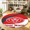 Round Rug Custom NameSheffield United FC Pattern Non Slip Carpet Home Floor Decor