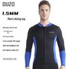 1.5mm OUZO Scuba Diving Suit Set - Unisex Long Sleeve, Cold & Sun Protection, Two-Piece for Surfing & Diving